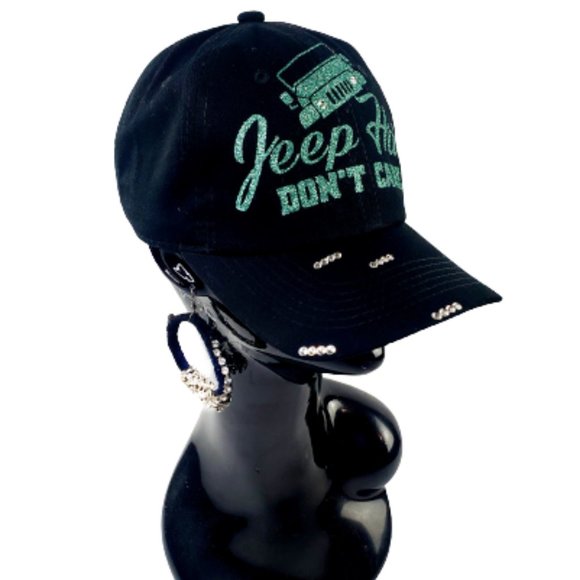 Jeep Hair Don't Care Fitted Spandex Tee ~Jade Shiny Lettering. New!!! - Picture 4 of 4